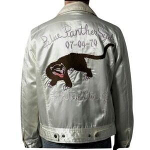 RARE‎ Diesel NWT Satin Mechanic Jacket Panther Embroidery M Collector's Piece